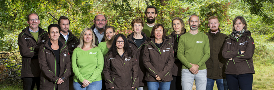 Groepsfoto van het team van de Limburgse Bosgroepen